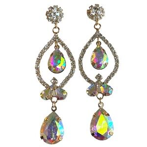 Crystal Rhinestone Earrings Dangle Drop Wedding Bridal Bridesmaid Prom Jewelry